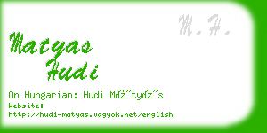 matyas hudi business card